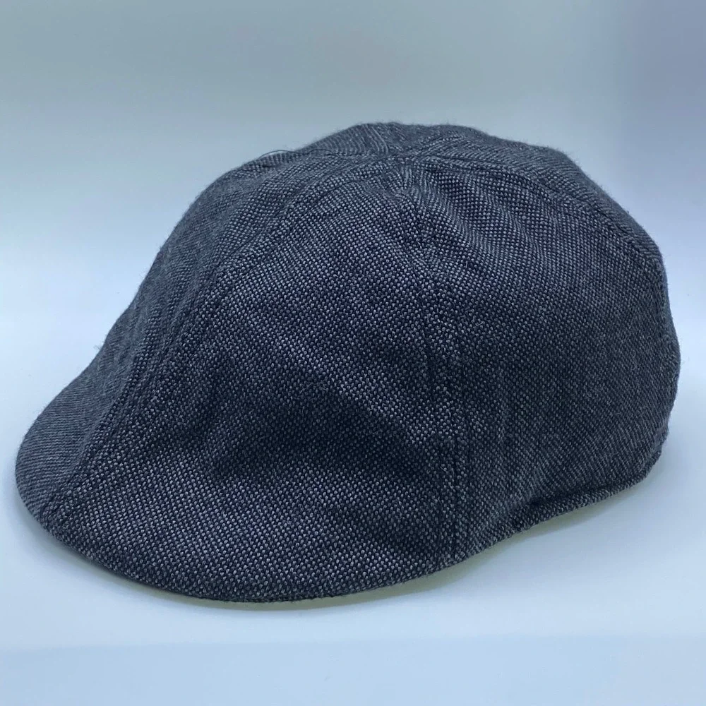George Vintage Y2K Gray Newsboy Cap Ivy Driving Hat Flat Cap Wool Blend Grey